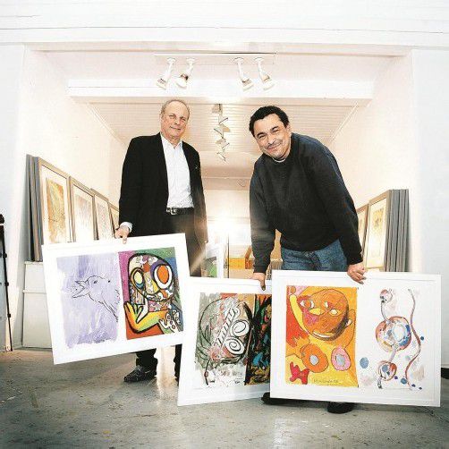 Christian Ludwig Attersee und Michael Vonbank. Foto: k12-galerie