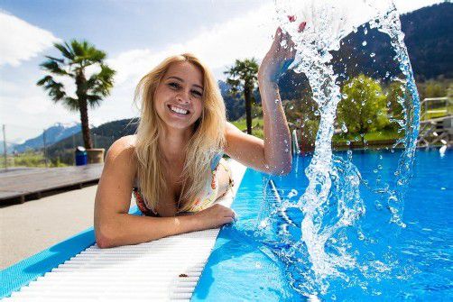 Cool bleiben: Das wird noch ein Super-Sommer, davon ist Jacqueline aus Hörbranz überzeugt. Foto: VN/Steurer