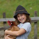 Glückliche Hühner, glückliche Kinder