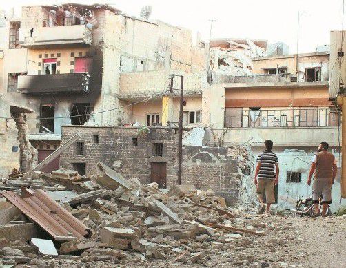 Keine Waffenruhe in Syrien: Auch in der Rebellenhochburg Homs gehen die Zerstörungen weiter. Foto: REUTERS