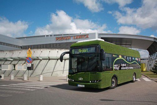 Passend zum Event ist der Bus in Kunstrasen gehüllt. Foto: werk