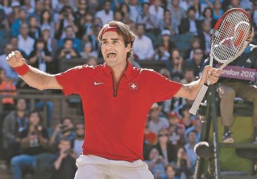 Großer Jubel bei Federer nach seinem Triumph über Del Potro. Foto: apa