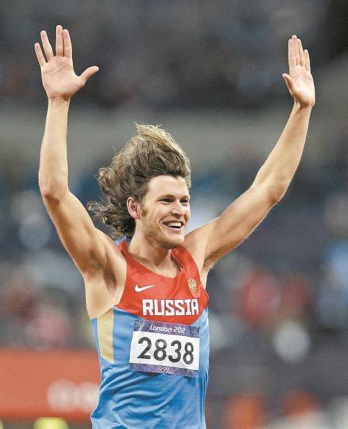 Im fremden Leibchen zu Gold: Hochspringer Iwan Uchow. Foto: ap