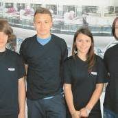 Giko mit vier neuen Lehrlingen