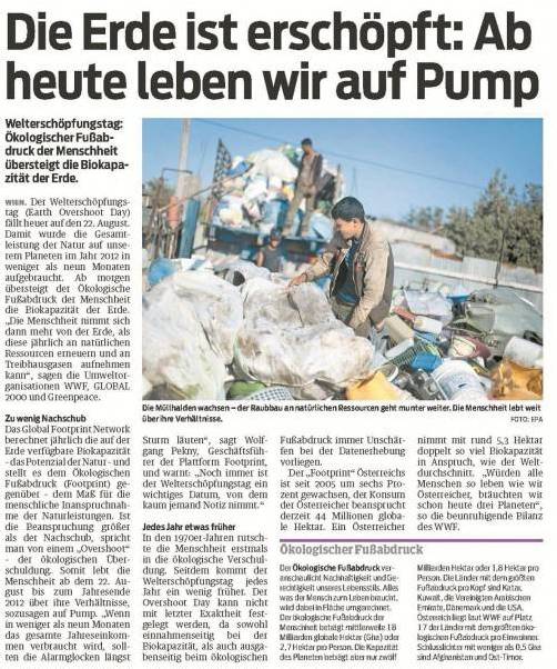 Zum VN-Bericht vom 22. August 2012.