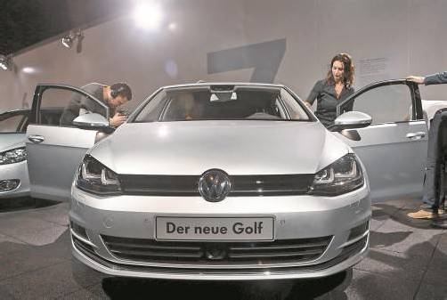 Der neue Golf 7 wurde gestern in Berlin präsentiert. Er gilt als das wichtigste Modell im VW-Konzern. Foto: Reuters