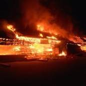 Sägewerk ging in Flammen auf