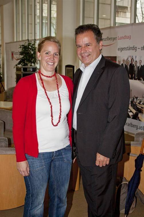 Elke Moosbrugger mit Projektleiter Norbert Schnetzer. Fotos: Franc