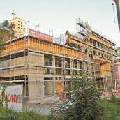 Dachgleiche beim Pfarrheim wird gefeiert