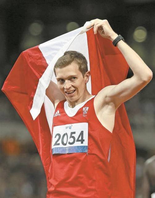 Mit einem Weltrekordlauf zur Goldmedaille: Günther Matzinger gewann dank eines starken Endspurts. Foto: apa