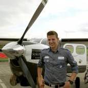 Weltumflieger macht Zwischenstopp