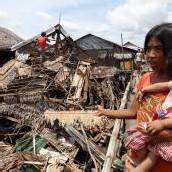Schäden nach Erdbeben auf den Philippinen