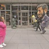 Mit Ahmadinedschad in New York