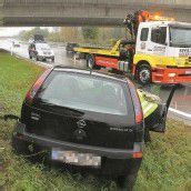 Schleuderunfall auf Autobahn