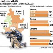 Deutlich weniger Einbrüche in Vorarlberg