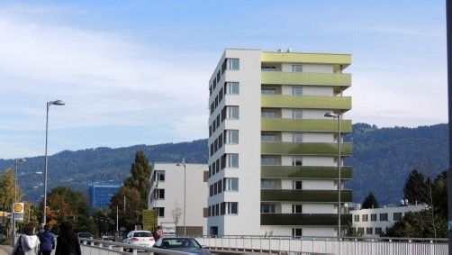 100 Wohnungen direkt beim Stadteingang von Bregenz sind in Kürze bezugsfertig.