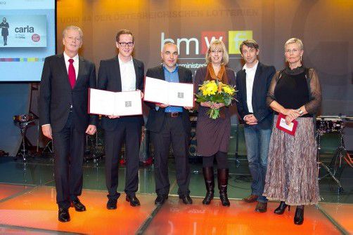 Der Preis wurde von Minister Mitterlehner überreicht. Foto: madzigon