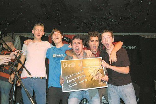 Die Johnny Roger Lemon Crew aus Hohenweiler holte sich den ersten Preis beim Wettbewerb „Clash of Sounds“. Foto: Between