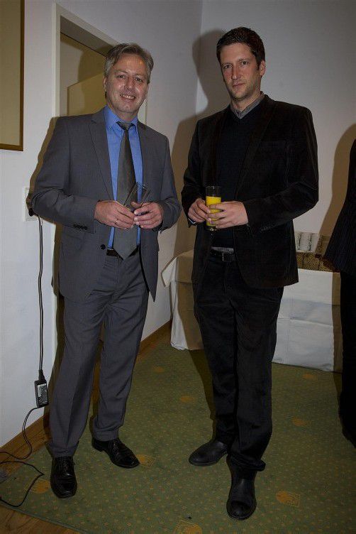 Gerd Endrich (ORF) mit Andreas Dünser (VN).