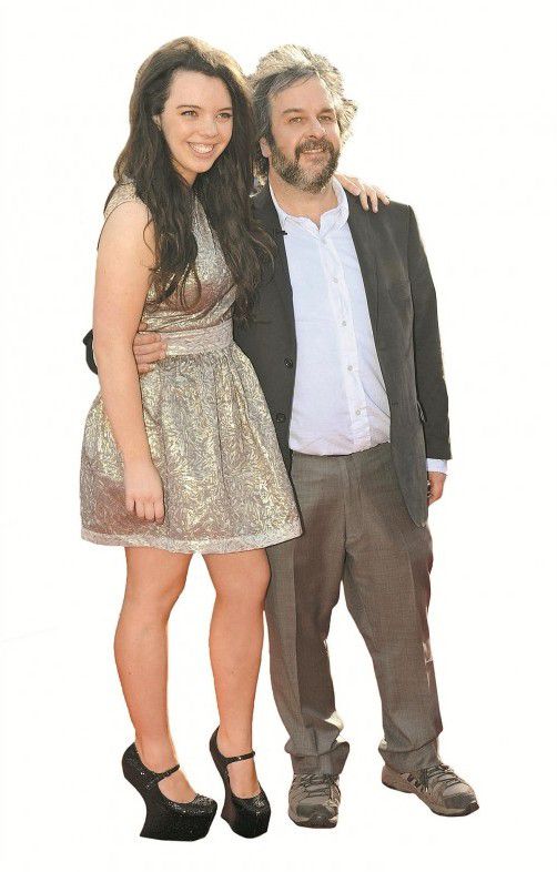 Regisseur Peter Jackson mit seiner Tochter.