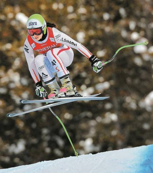 Anna Fenninger legte die Trainingsbestzeit hin. Foto: ap