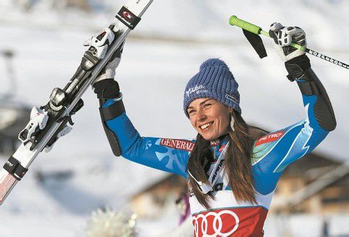 Dritter Riesentorlauf der Weltcupsaison, dritter Sieg: Tina Maze dominiert aber nicht nur diese Disziplin, sie ist auch im Gesamtweltcup top. Fotos: Reuters, AP