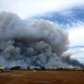 Hitzewelle in Australien: Blitz löst Buschbrand aus