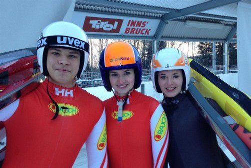 Jonas Müller, Janika Heinzelmaier und Sarah Tomaselli erreichten beim ASVÖ-Cup in Innsbruck Igls Podestplätze. Foto: verein