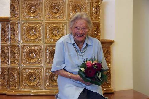 Maria Sedelmeyer feiert heute ihren 106. Geburtstag. Foto: VN/bem