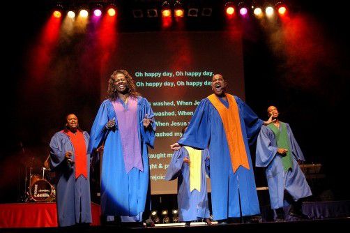 Pure Lebensfreude aus dem Ursprungsland der Gospelkultur verbreiten The Original USA Gospiel Singers mit ihrer Band in der Kulturbühne AMBACH in Götzis. foto: showfactory