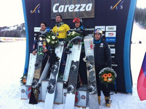 Siegerbild von Carezza: Lukas Mathies, Andreas Promegger, Vic Wild und Roland Fischnaller (v. l.). Foto: Privat