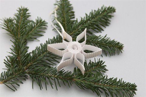 . . . fertig ist die Eisblume für den Christbaum.