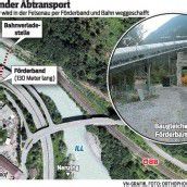 Tunnelgestein „fährt“ mit der Bahn