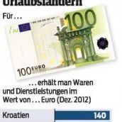 Österreichischer Urlaubs-Euro ist in Kroatien und Ungarn am meisten wert