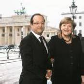 Hollande und Merkel feiern Élysée-Vertrag