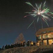 Feuerwerksfarben wie das Glück