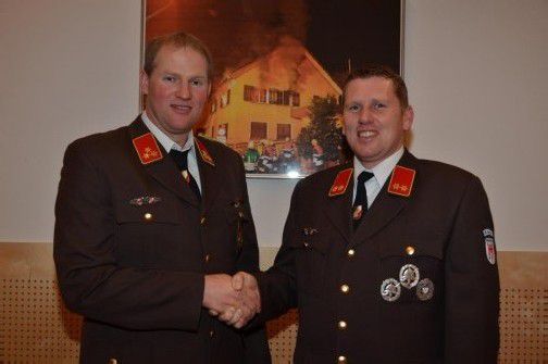 Herbert Sohm (l.) und Nachfolger: Kommandant Marko Buchhammer.