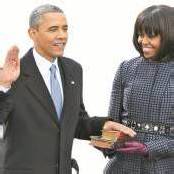 Zweite Amtszeit gestartet US-Präsident Obama angelobt /a4