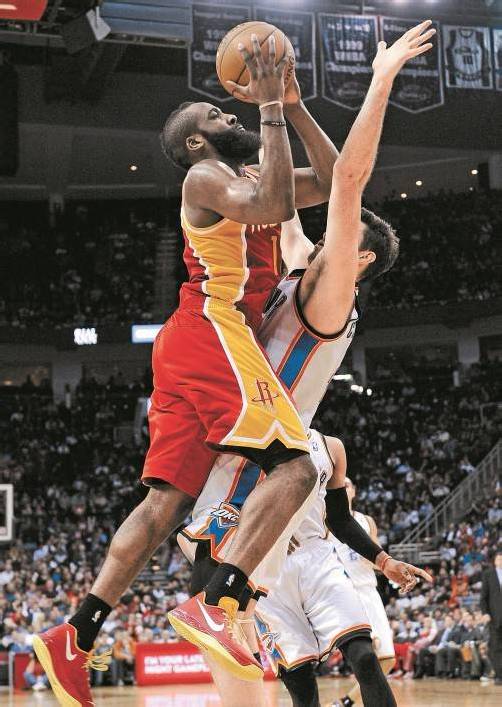 46 Punkte! Houstons James Harden war nicht zu stoppen. Foto: ap