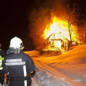 Ferienhäuschen wurde ein Raub der Flammen