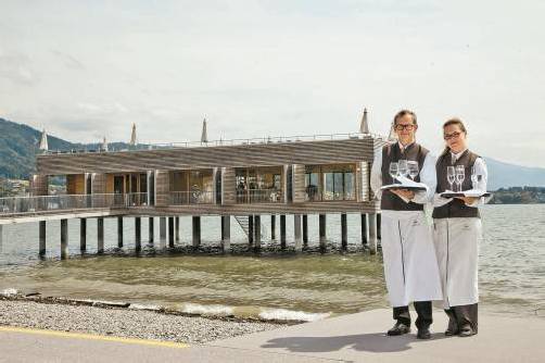 Das Badehaus am Kaiserstrand war 2011 eines der Siegerprojekte des Vorarlberger Holzbaupreises. Foto: VN/PAulitsch