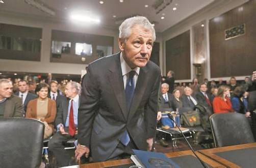 Der designierte Verteidigungsminister Chuck Hagel stellte sich gestern der Anhörung vor einem Ausschuss des US-Senats. Foto: REUTERS