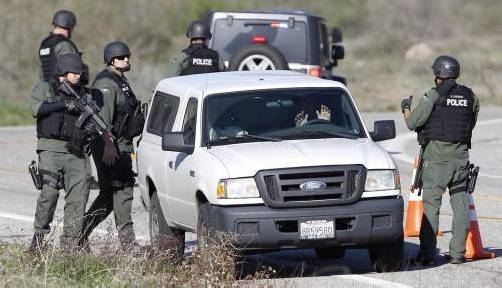 Die tagelange Suche nach Christopher Jordan Dorner ist zu Ende. Tausende Polizisten waren im Einsatz. Fotos: AP, reuters