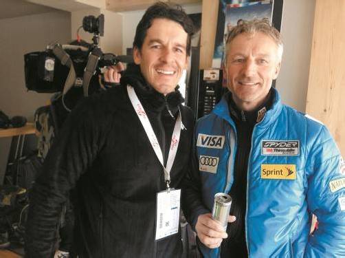 Mikaela Shiffrins wichtigste Schnee-Männer kommen aus Vorarlberg: Manager Kilian Albrecht (l.) und Technikchef Roland Pfeifer. Foto: ko