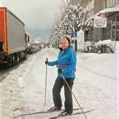 Ski Heil mitten in der Stadt