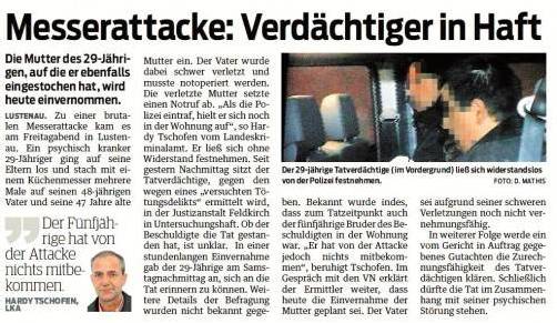 Wie berichtet, ließ sich der Mann widerstandslos festnehmen.
