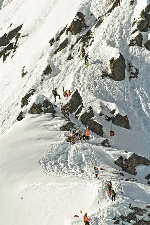 Die Skibergsteiger kämpften sich in Gargellen über anspruchsvolles Gelände. Foto: privat