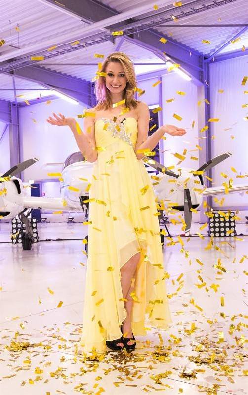 Die strahlende Casting-Show-Siegerin Greta. Foto: H. Lachner