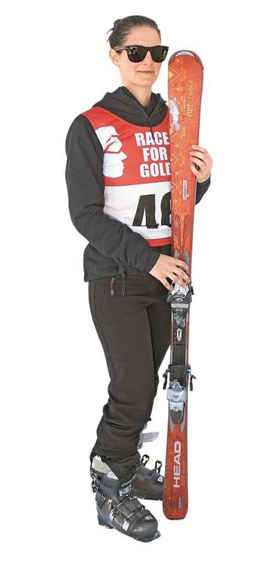 Im Ski-Outfit: Patricia Mair.