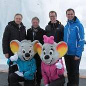 Skulptur als Attraktion im Skigebiet